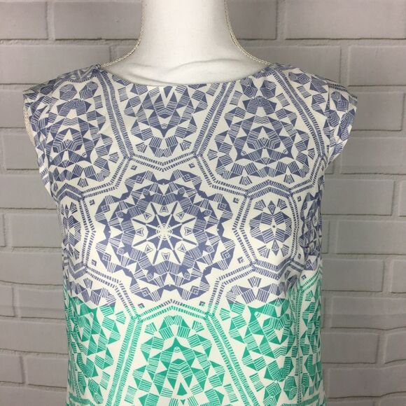 CUTE The Limited Mandala Print Cap Sleeve Shift Dress womens xs s Summer Casual - Picture 2 of 8